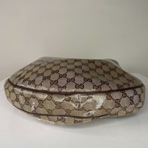 Gucci duchessa Hobo GG Logo, Crystal Coated canvas Bag , Beige Brown , Damaged - Picture 4 of 16
